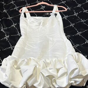 Fashion Nova White Ruffle Dress